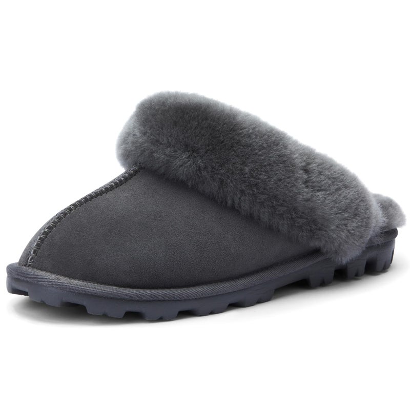 WaySoft Australian Sheepskin Womenâ€™s Slippers, 100% Shearling Wool, Hard Sole, Warm Fuzzy Indoor Outdoor - Image 1